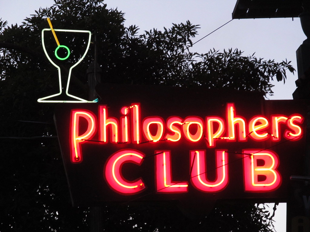 Philosophers Club neon sign West Portal; San Francisco Flickr