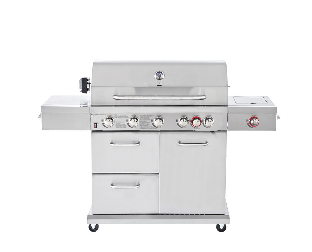 Tera Gear 74K BTU 5+1+1 "OWEN" BBQ, stainless steel 699… Flickr