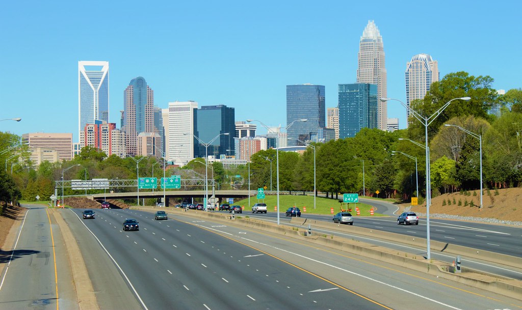 Charlotte Uptown Charlotte skyline. Brandon Dolley Flickr