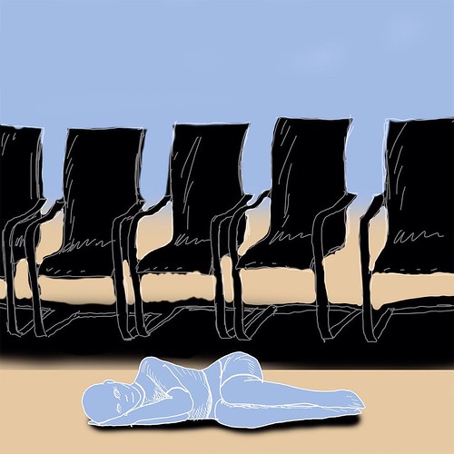 In a world where the use of chairs are forbidden. weird … Flickr