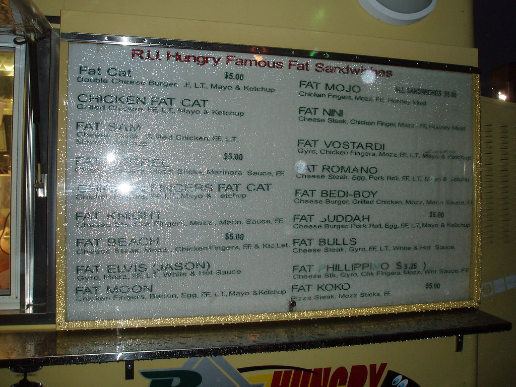 Grease Truck Menu rustinpc Flickr