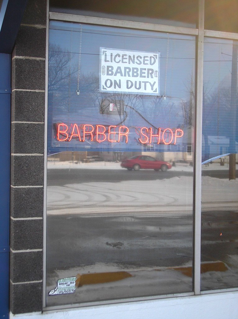 Crystal's Barber Shop I liked the neon. Tim Ostrander Flickr