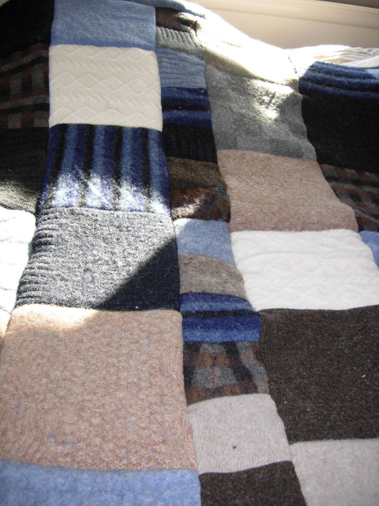 Felted Sweater Quilt Quilt made of sweaters from Goodwill … Flickr