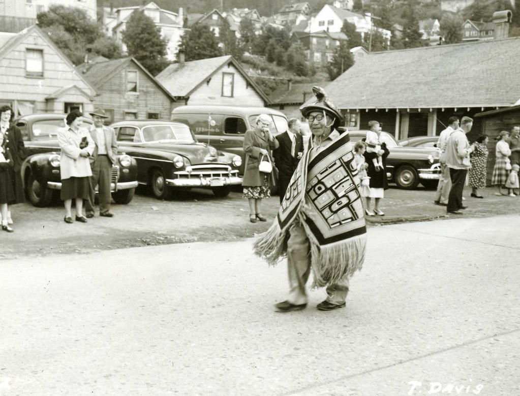 Chilkat Blanket on Parade. This photo was taken by a T. Da… Flickr