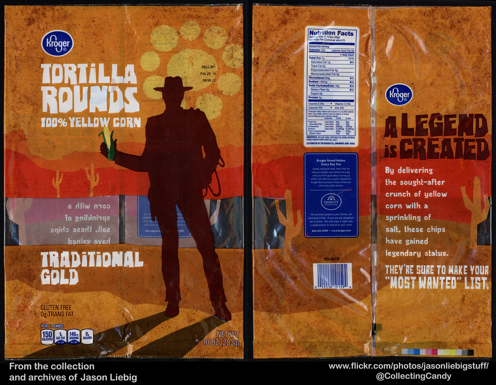 Kroger Tortilla Rounds 10oz potato chip snack packagin… Flickr
