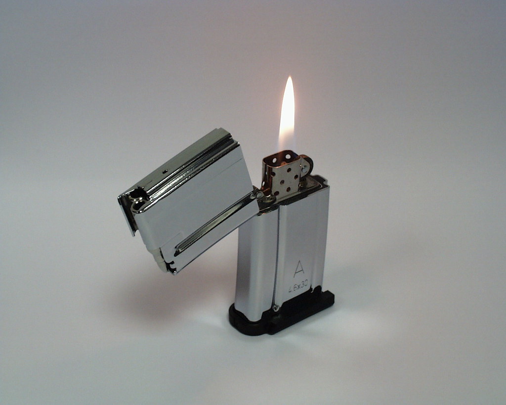 Lit lighter Flickr