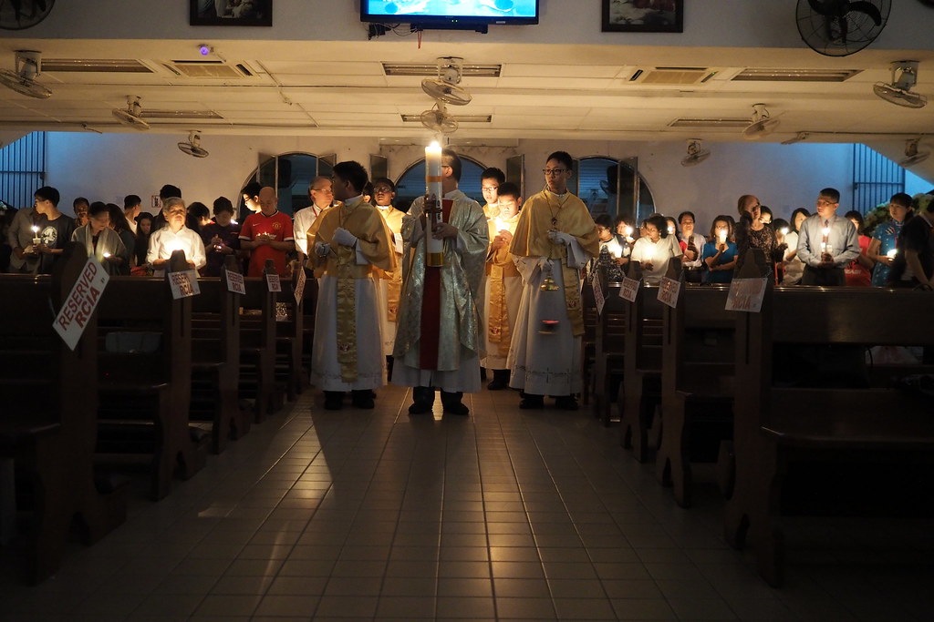 Lighting of Easter Candle Easter Vigil 2016 OM D EM1 Flickr