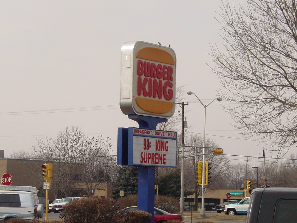 Burger King Sign The Burger King in Janesville, Wisconsin … Flickr
