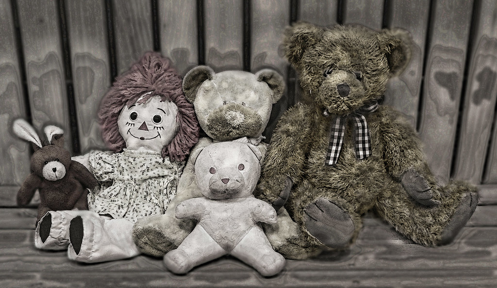 Antique Stuffed Toys Vintage toys with a vintage effect. T… Flickr