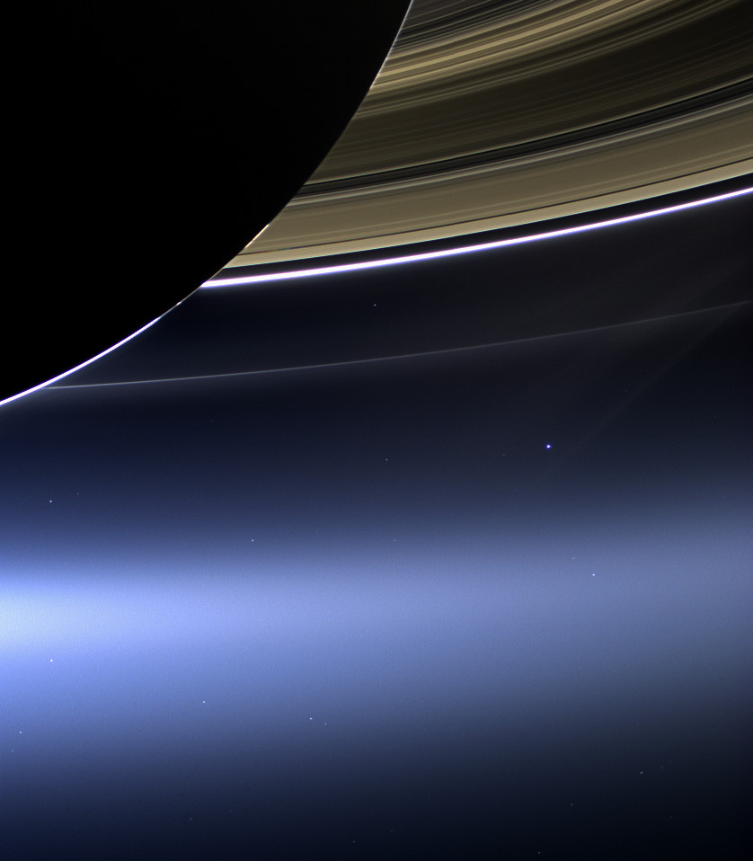 Cassini’s Pale Blue Dot In this rare image taken on 19 Jul… Flickr