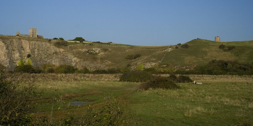 Uphill Hill Showing the Quarry, Church & Windmill See wher… Flickr