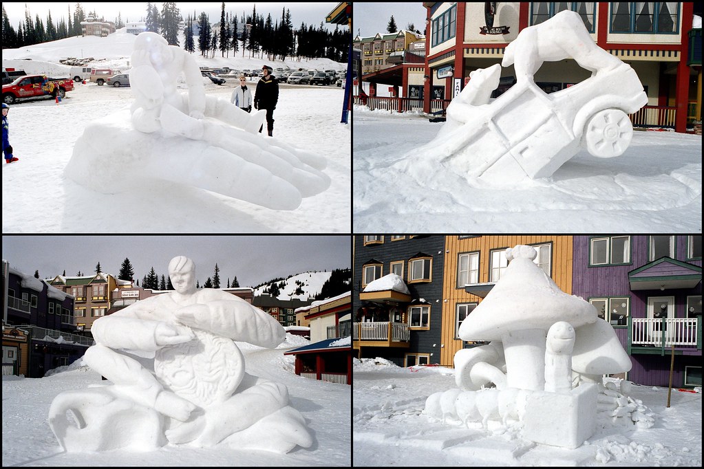 Snow Sculptures I especially like the polar bears on the h