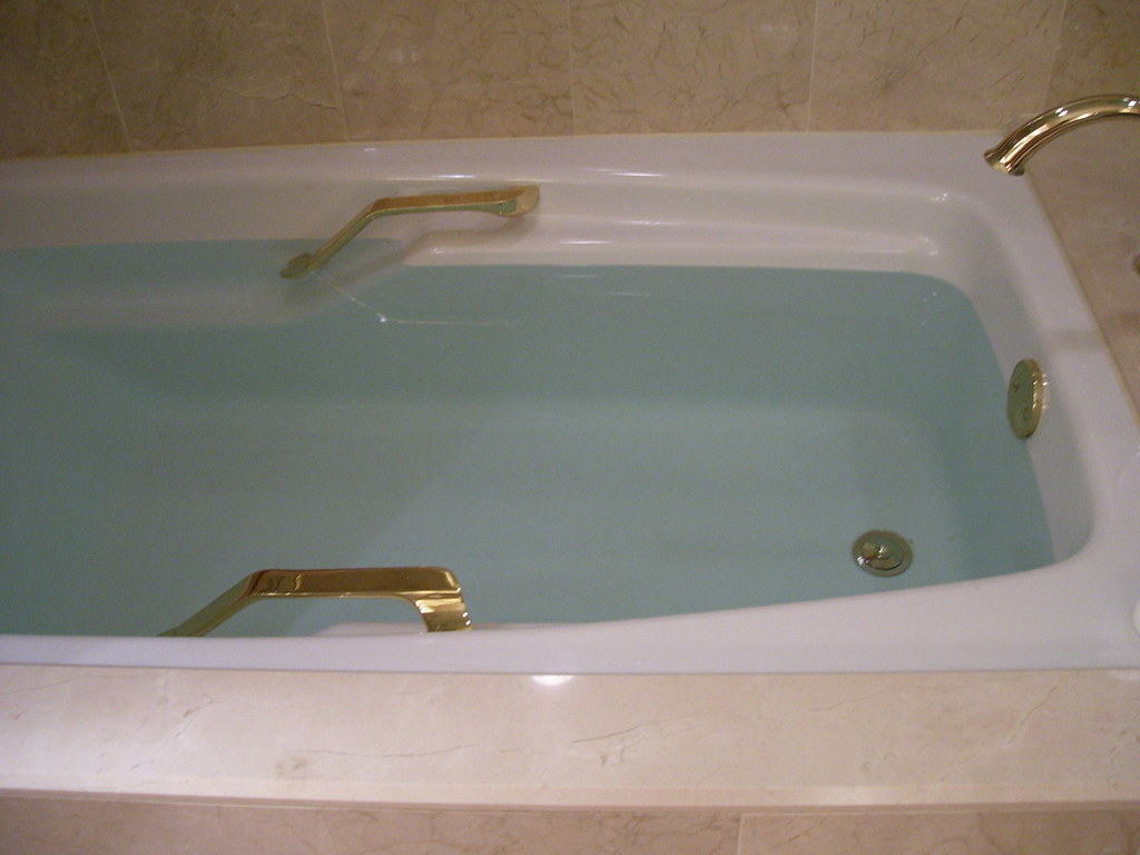 Why is the bathtub water blue? Meredith P. Flickr
