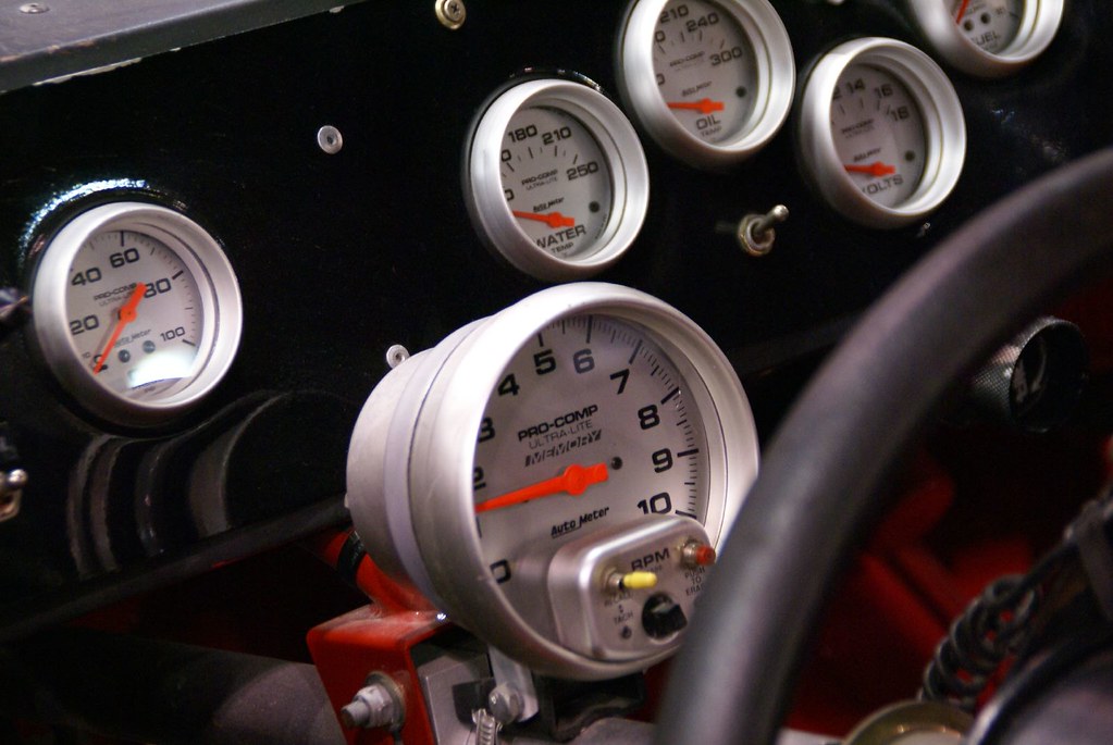 Toyota Tundra Gauges on the dash of a Tundra race truck. Jonathan