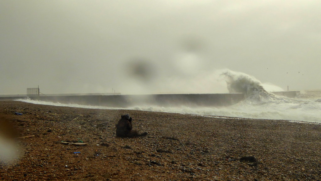 Hail storm at high tide Shoreham Harbour tanktop43 Flickr