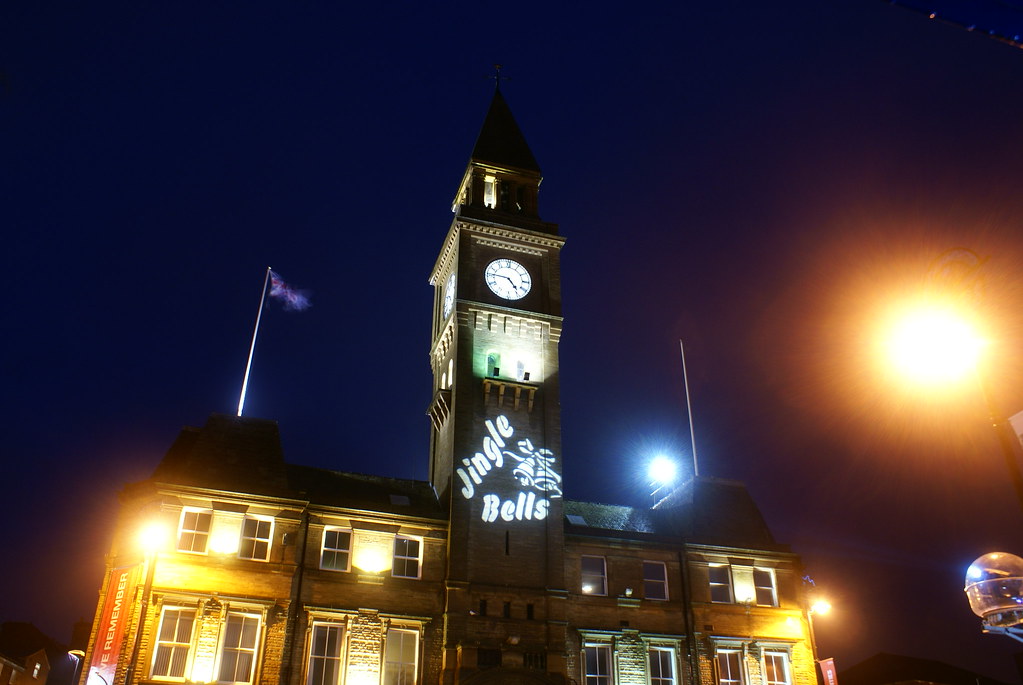 25th December Christmas Lights, Town Hall, Chorley U.K. Flickr