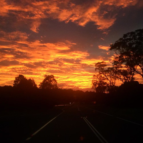 This mornings sunrise, driving into Canberra along Cotter … Flickr