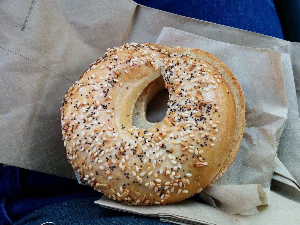 Everything Bagel Takeout from Panera Bread 450 W Broad