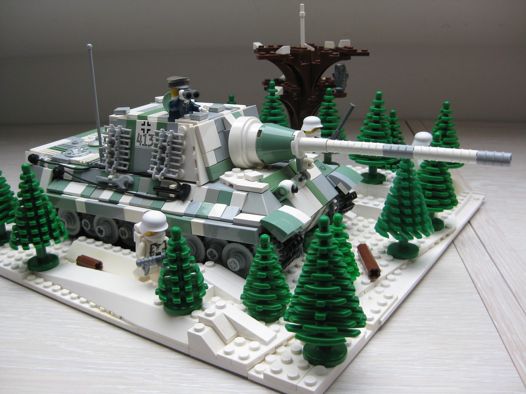 lego jagdtiger 1944 ardennes battle of the bulge snow camo a photo on
