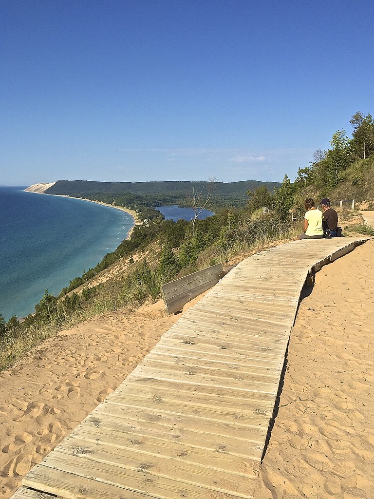 Boardwalk on Empire Bluff South Bar Lake is in the center … Flickr