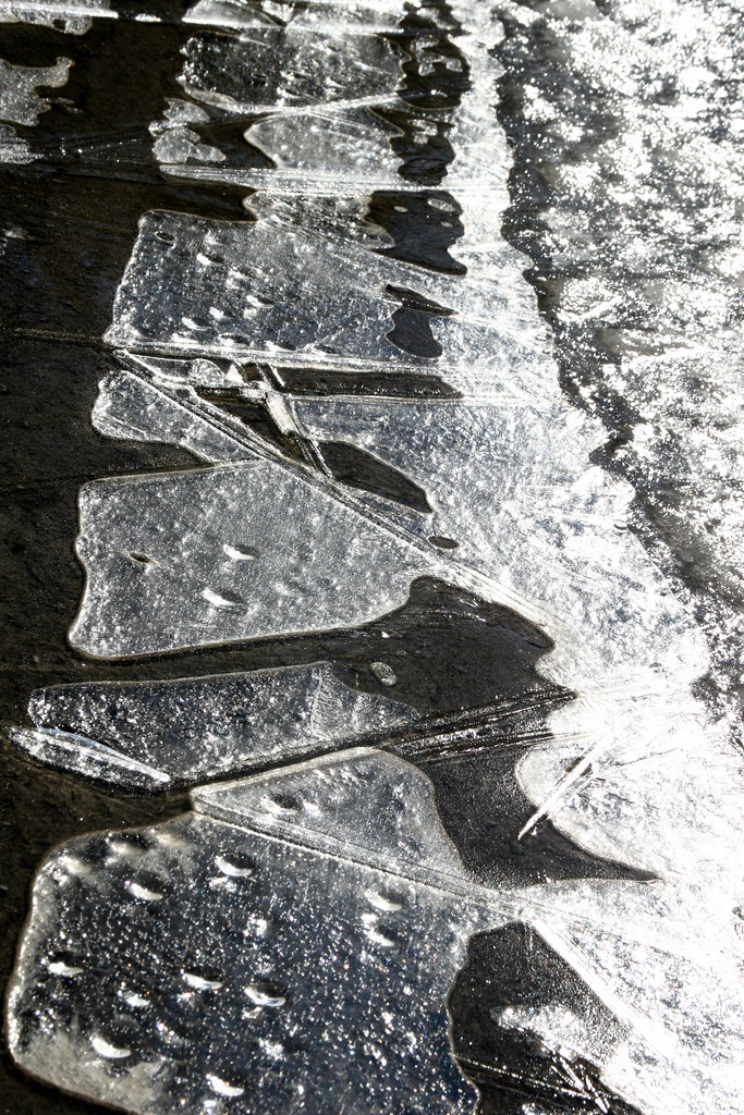 thawing driveway ice2 We had some wild weather day before … Flickr