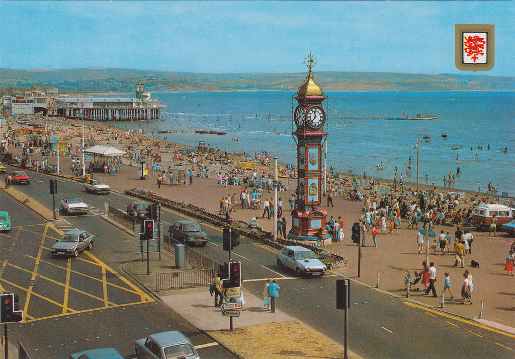 Weymouth Esplanade old postcard early 1980s Weymouth seems… Flickr