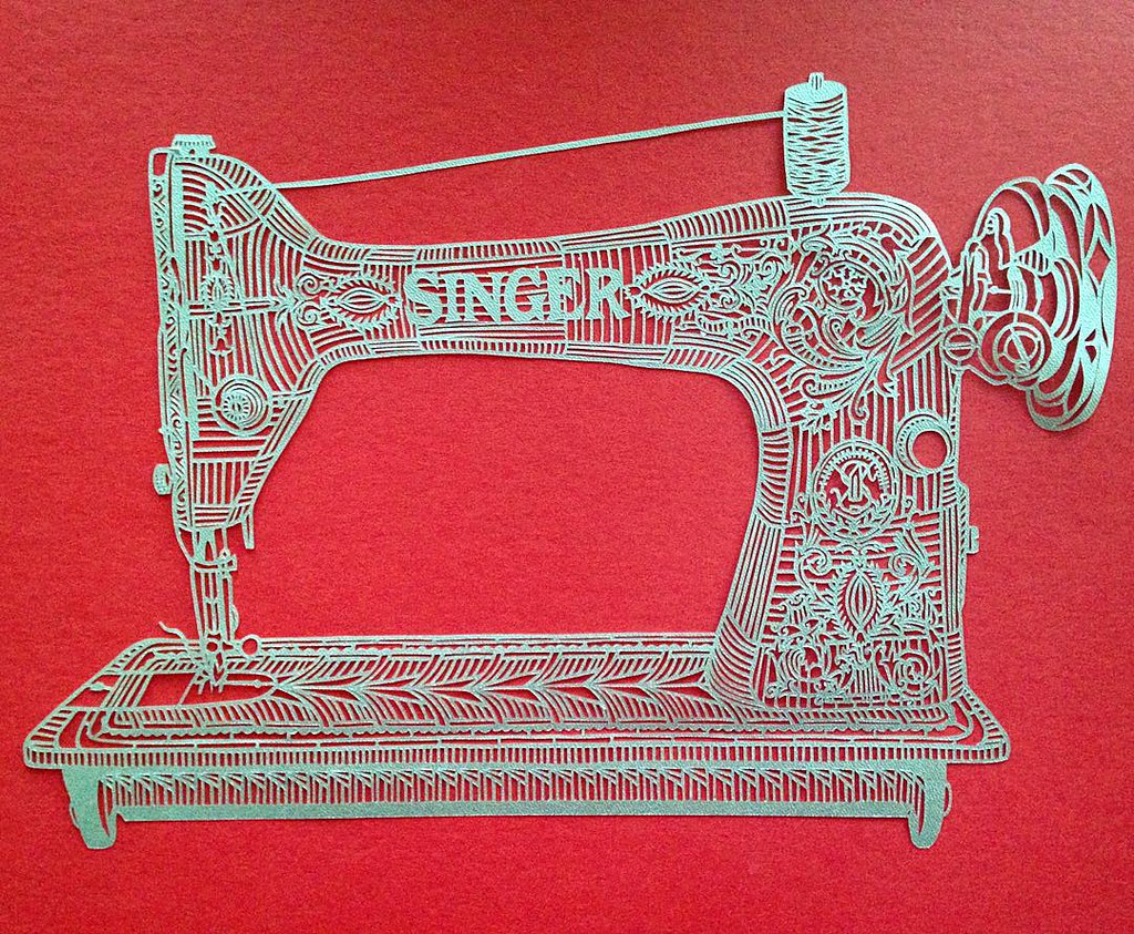 Singer Sewing Machine Paper Cutting Created by Samantha Qu… Flickr