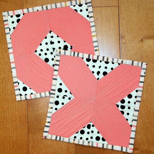 Hugs and Kisses Mug Rugs Blogged www.modernquiltingbyb.co… Flickr