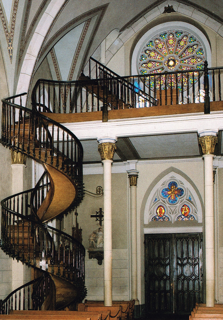 Postcards Spiral stairway, Loretto Chapel, Santa Fe, New M… Flickr