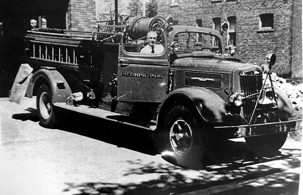 Melrose Park White 1948 Pumper. Terry Spirek Flickr