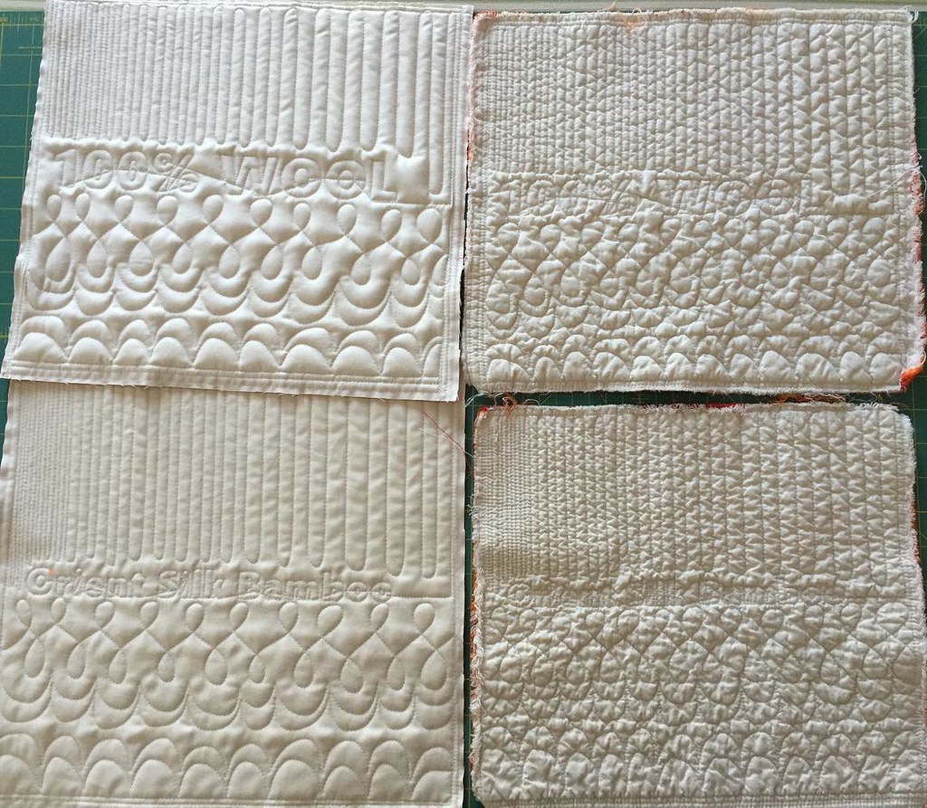 Batting example before and after wash quiltersdream Wool … Flickr