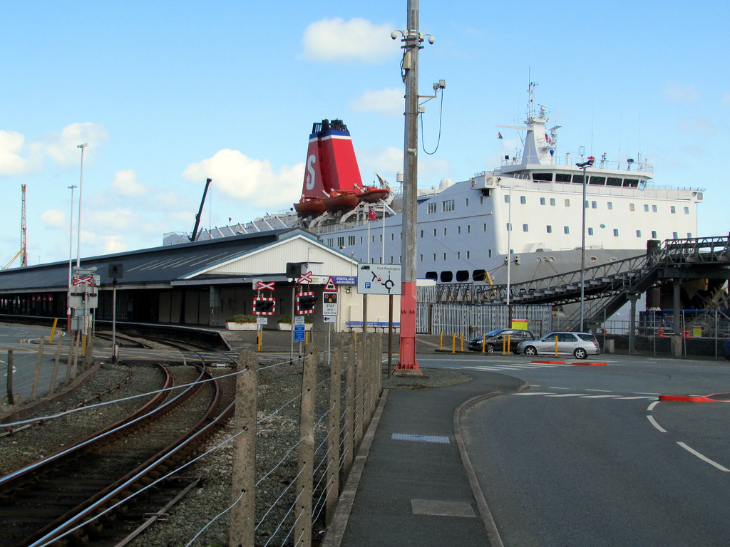 Fishguard Harbour Station and Stena Line Ferry Reading Tom Flickr
