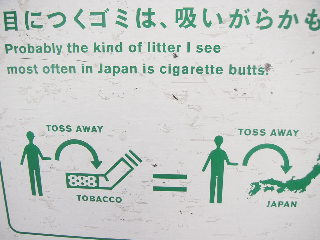 "Probably the kind of litter I see most often in Japan is … Flickr