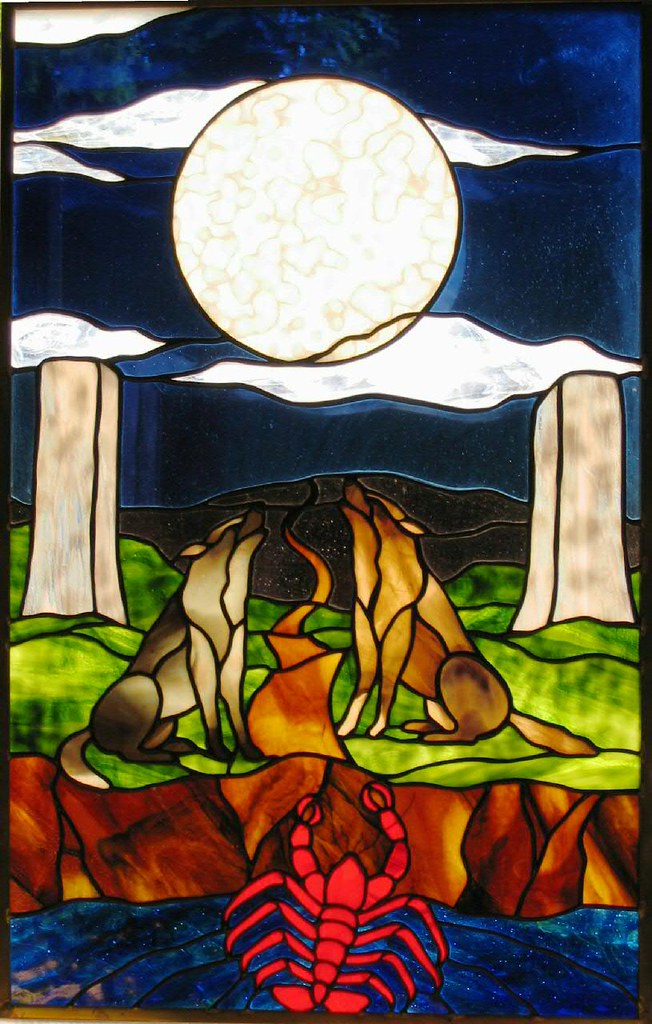 XVIII La Lune Stained Glass, from 1996, Eugene, Oregon. Th… Flickr