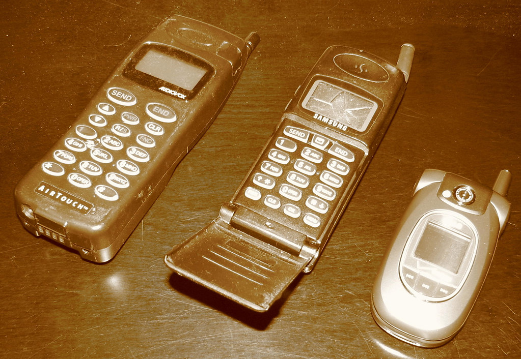 Oldtimey cell phones A couple of my first cell phones tha… Flickr
