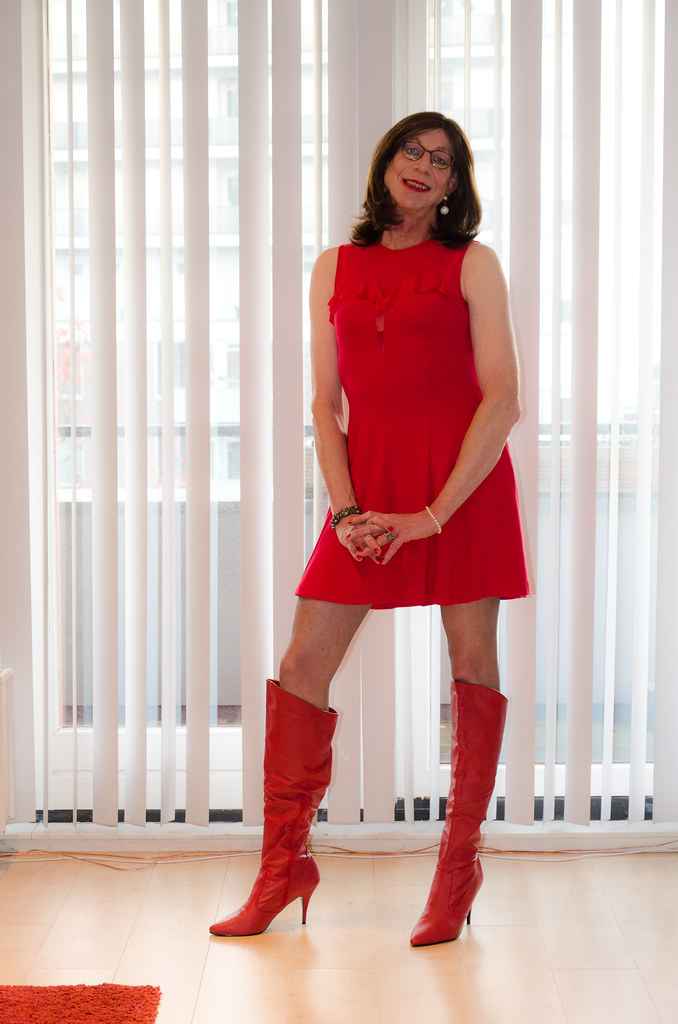 Red dress and red boots. a photo on Flickriver