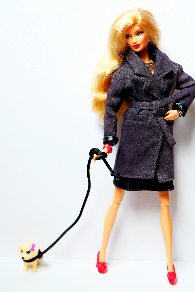 Walking the dog Barbie red go for women Irene M.I Flickr