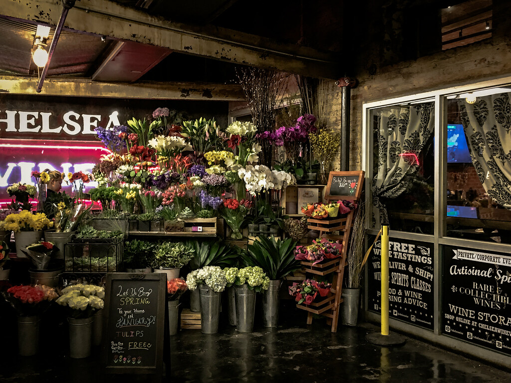 Flowers, Chelsea Market, New York City Sharon Mollerus Flickr