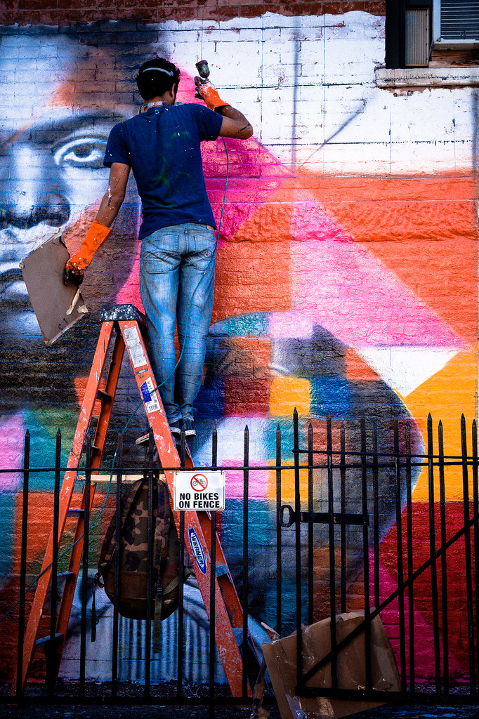street Art Street artist in Williamsburg, New York City. Johan Flickr