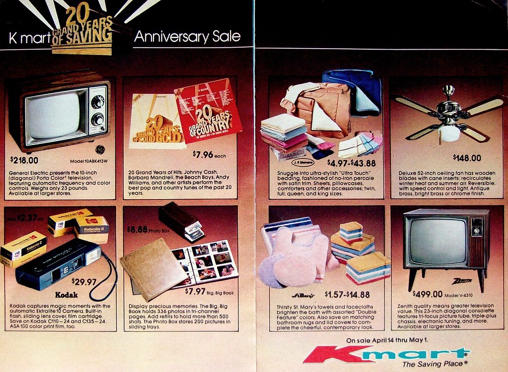 Kmart Ad April 1982 A Kmart ad from TV Guide in April 1982… Flickr