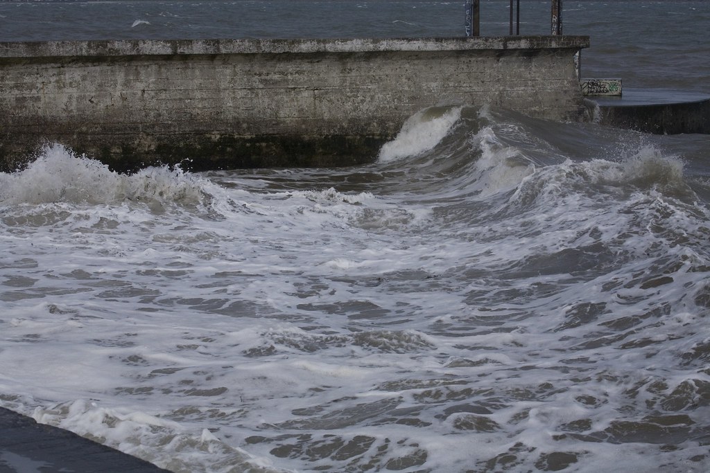 ROUGH SEA BLACKROCK Blackrock has a station on the Dubli… Flickr