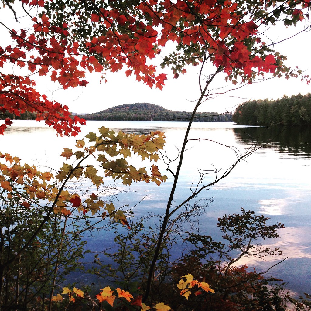 Framed by Fall Color at Canaan Street Lake NH Eaughn Smith Flickr