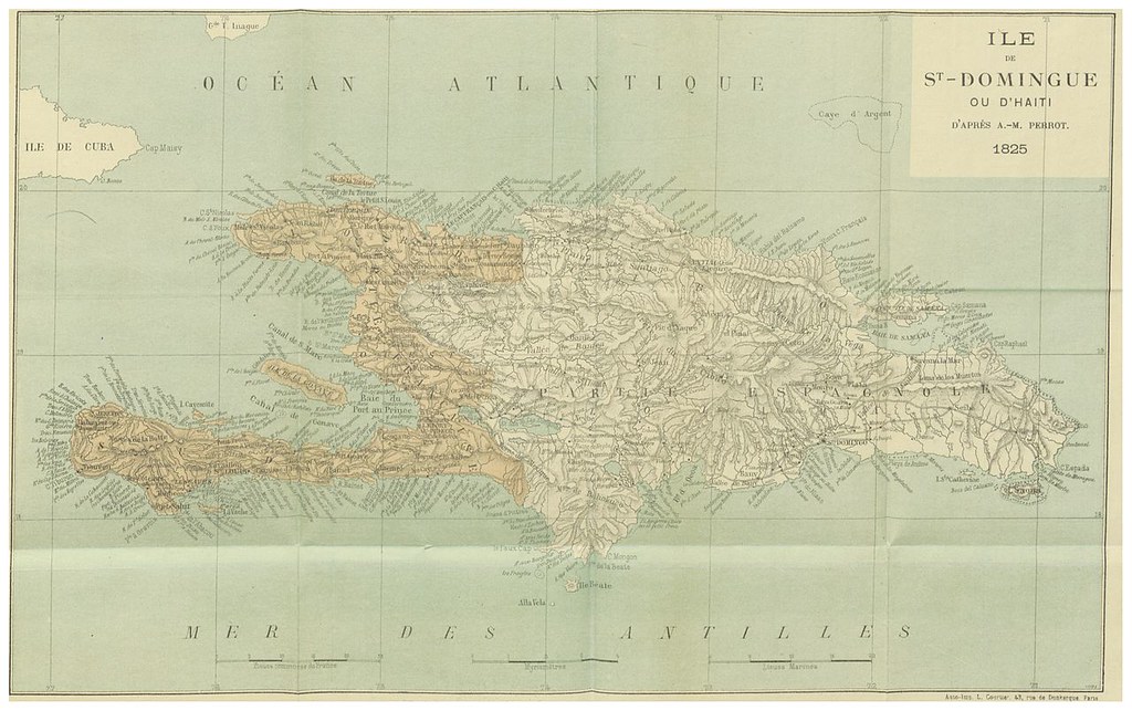 Map of colony of SaintDomingue, from Histoire militaire de la Révolution de SaintDomingue a