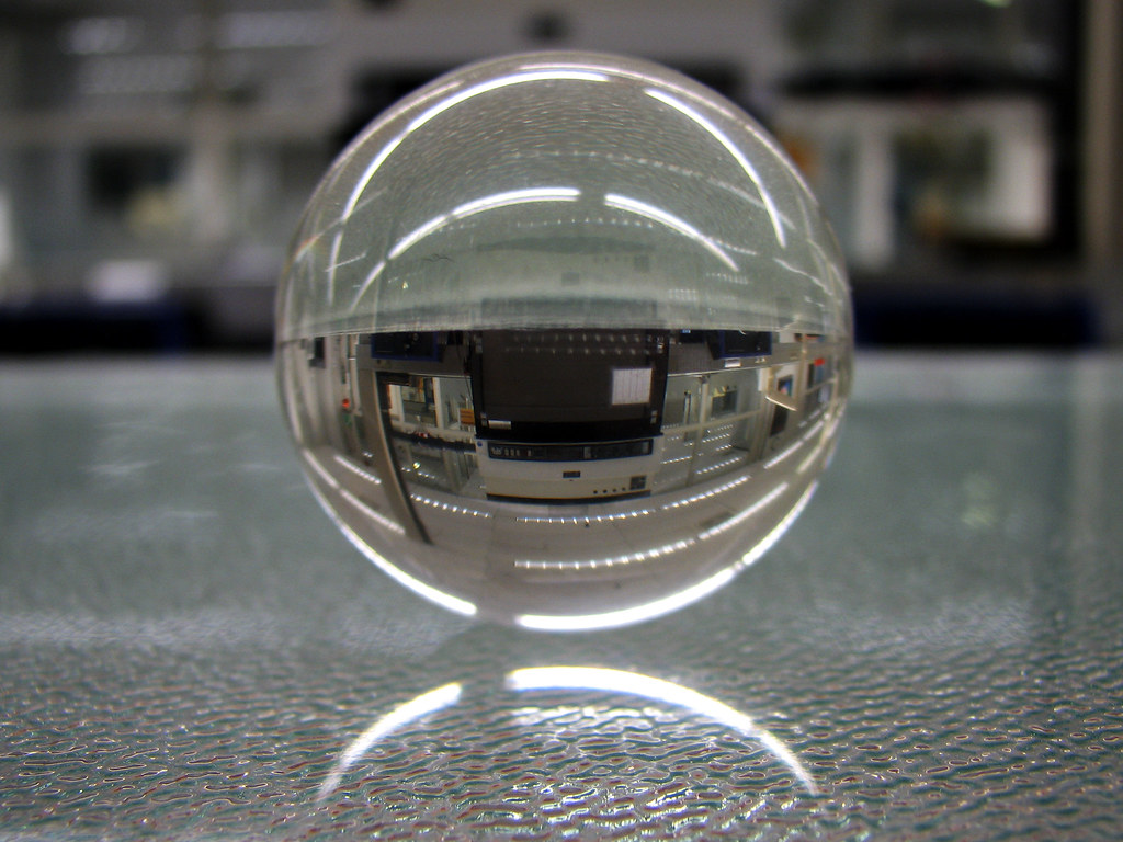 glass marble in our lab what you see is a fumehood and lot… Flickr