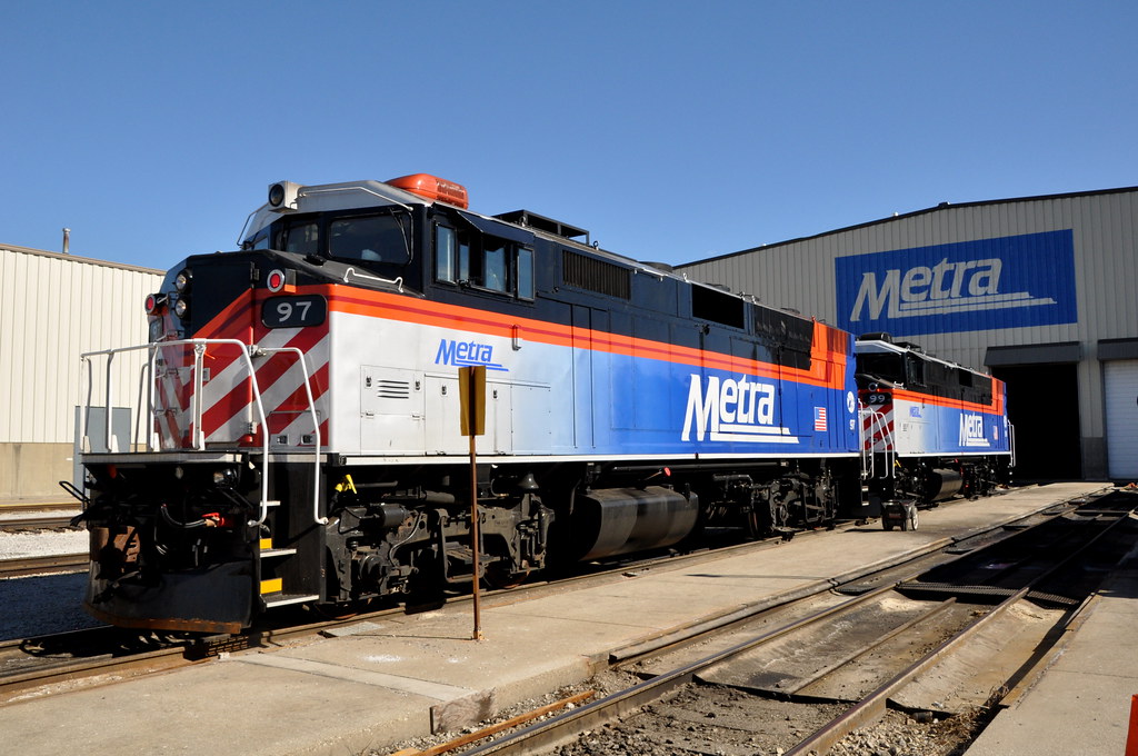 Metra F59's Western Ave Metra's F59's sit outside the We… Flickr