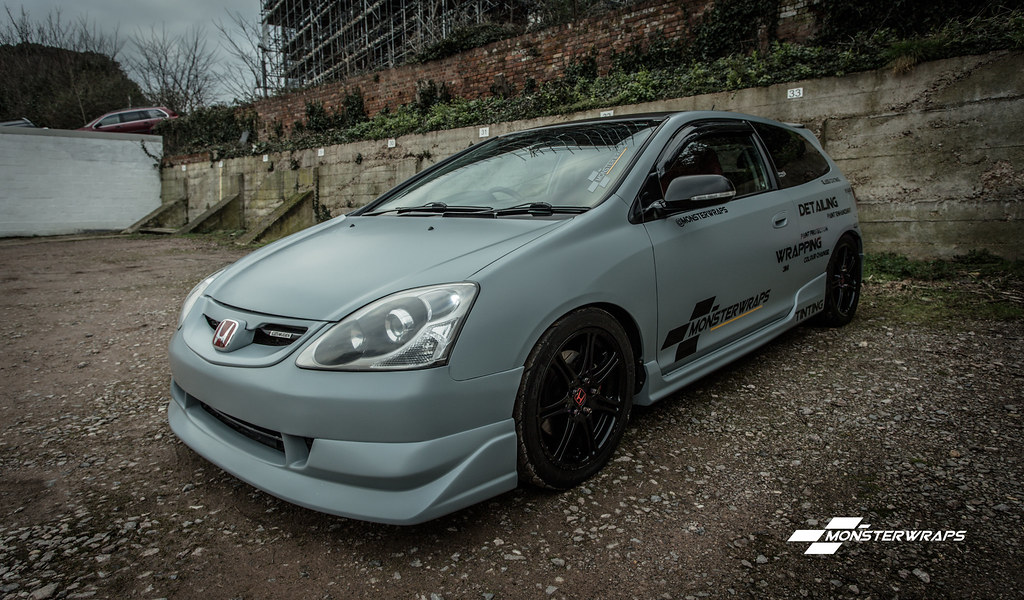 Honda Civic Type R EP3 Battleship grey wrap Honda Civic Ty… Flickr