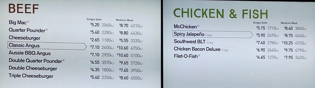McDonald's Menu Australia Price List 2016 Big Mac still on… Flickr