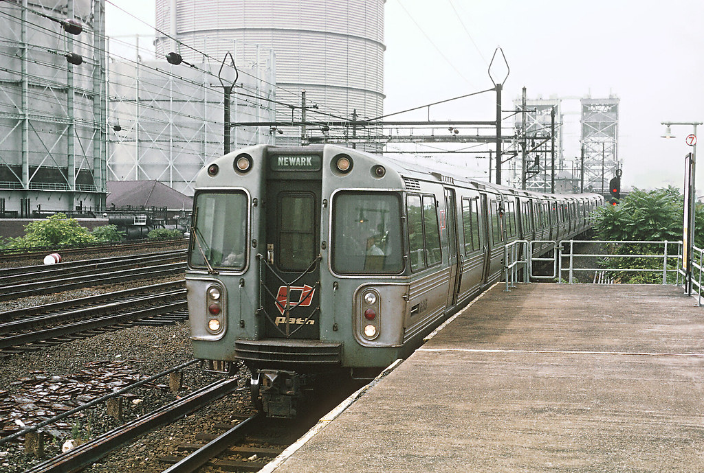 PATH departing westbound at Harrison, NJ on July 4, 1969 Flickr