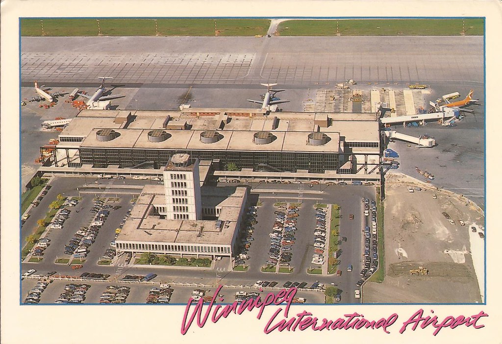 Winnipeg International Airport (YWG) postcard 1980's Flickr