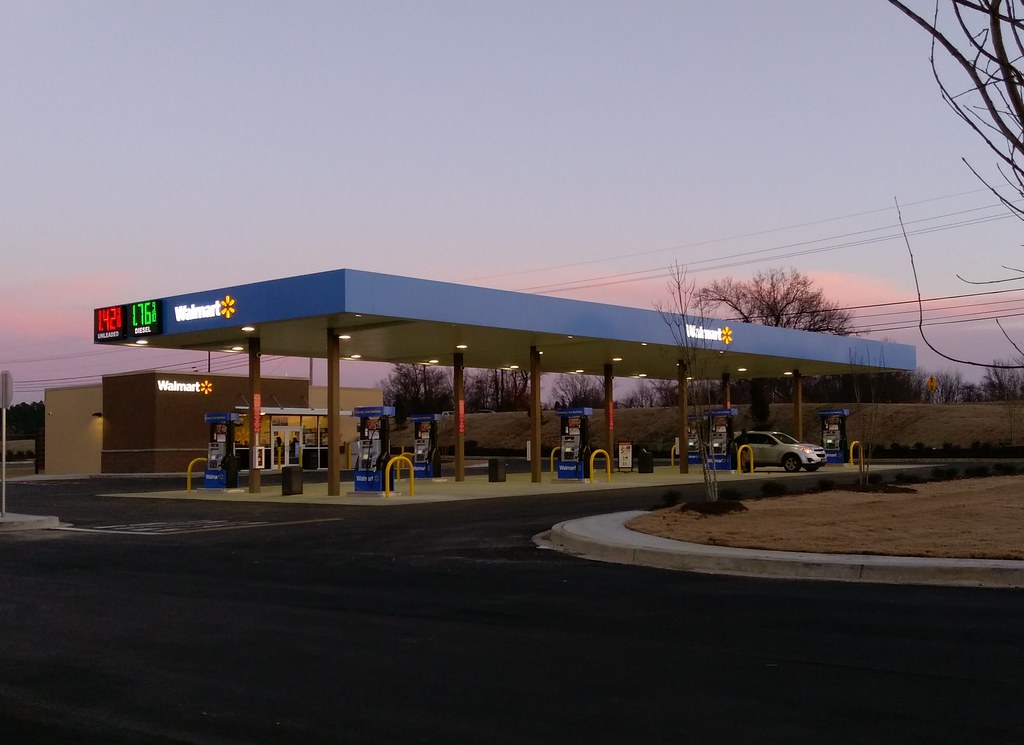New Horn Lake Walmart, fuel center in the fading daylight Flickr